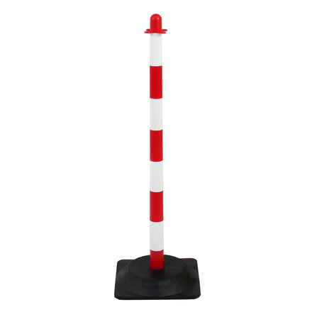 Guarda Post & Base  | Multiple Colours | Chain Barriers (Red & White / Recycled Hard Rubber)