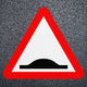 Road Humps Ahead, Speed Bumps Ahead Preformed Thermoplastic Road Marking