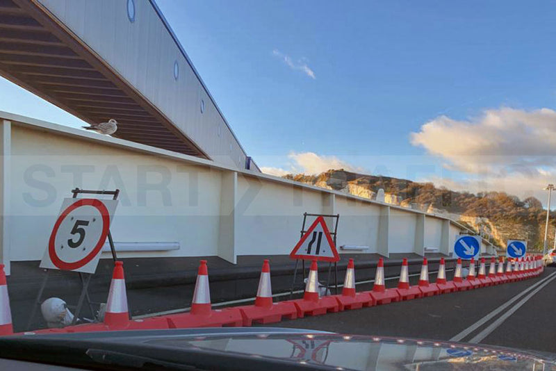 Quick fit signs in use