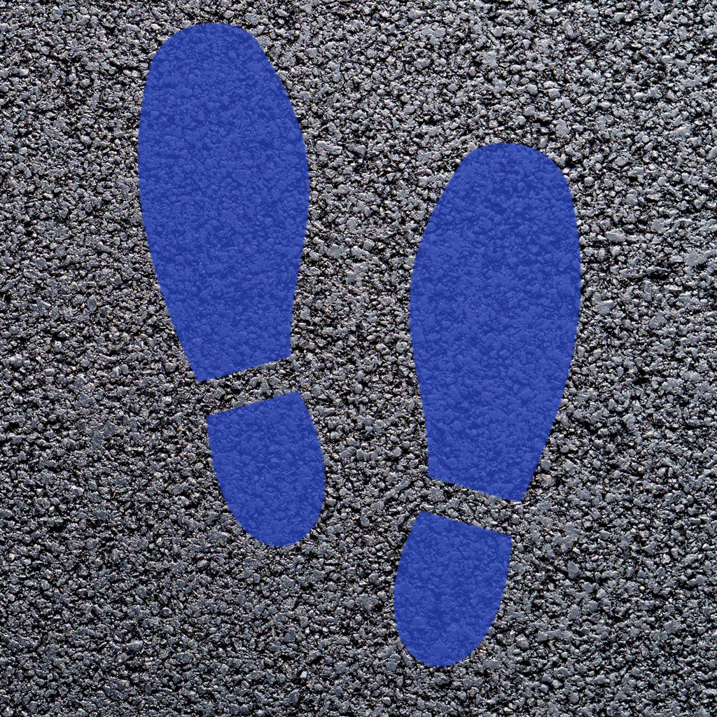 Animal Footprint Playground Markings (Pair) (Blue (Signal) - RAL 5005 / Shoeprint)