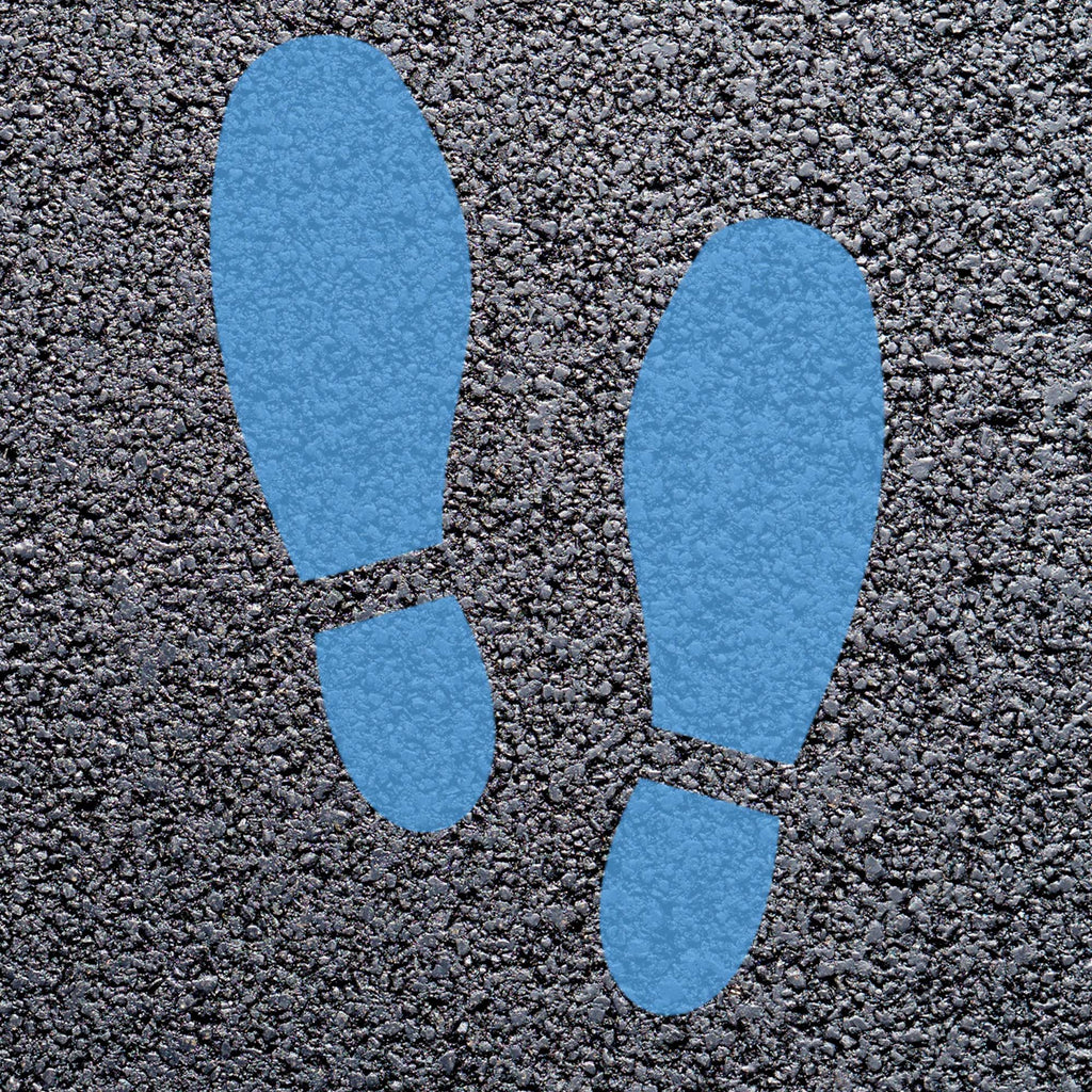 Animal Footprint Playground Markings (Pair) (Light Blue - RAL 5012 / Shoeprint)