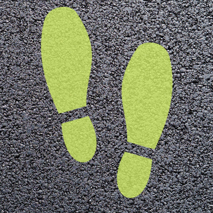 Animal Footprint Playground Markings (Pair) (Primrose - RAL 1016 / Shoeprint)