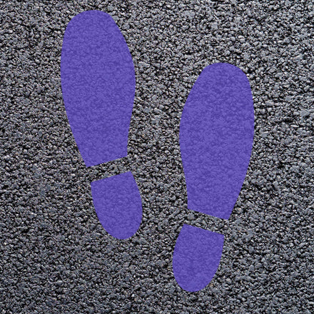 Animal Footprint Playground Markings (Pair) (Violet (Signal) - RAL 4008 / Shoeprint)