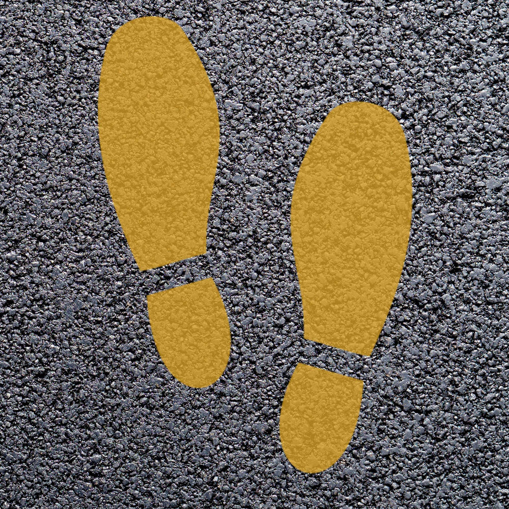 Animal Footprint Playground Markings (Pair) (Signal Yellow - RAL 1003 / Shoeprint)