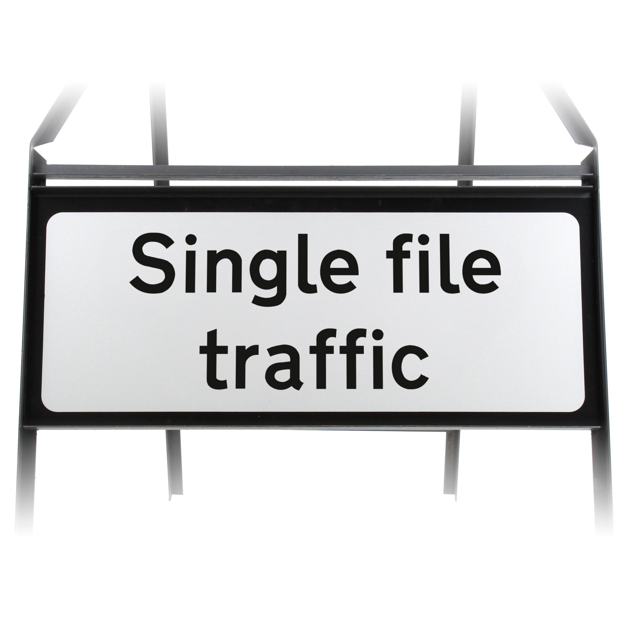 Single File Traffic Example Single File Traffic Supplementary Plate - Metal Sign 518a – Start Safety UK