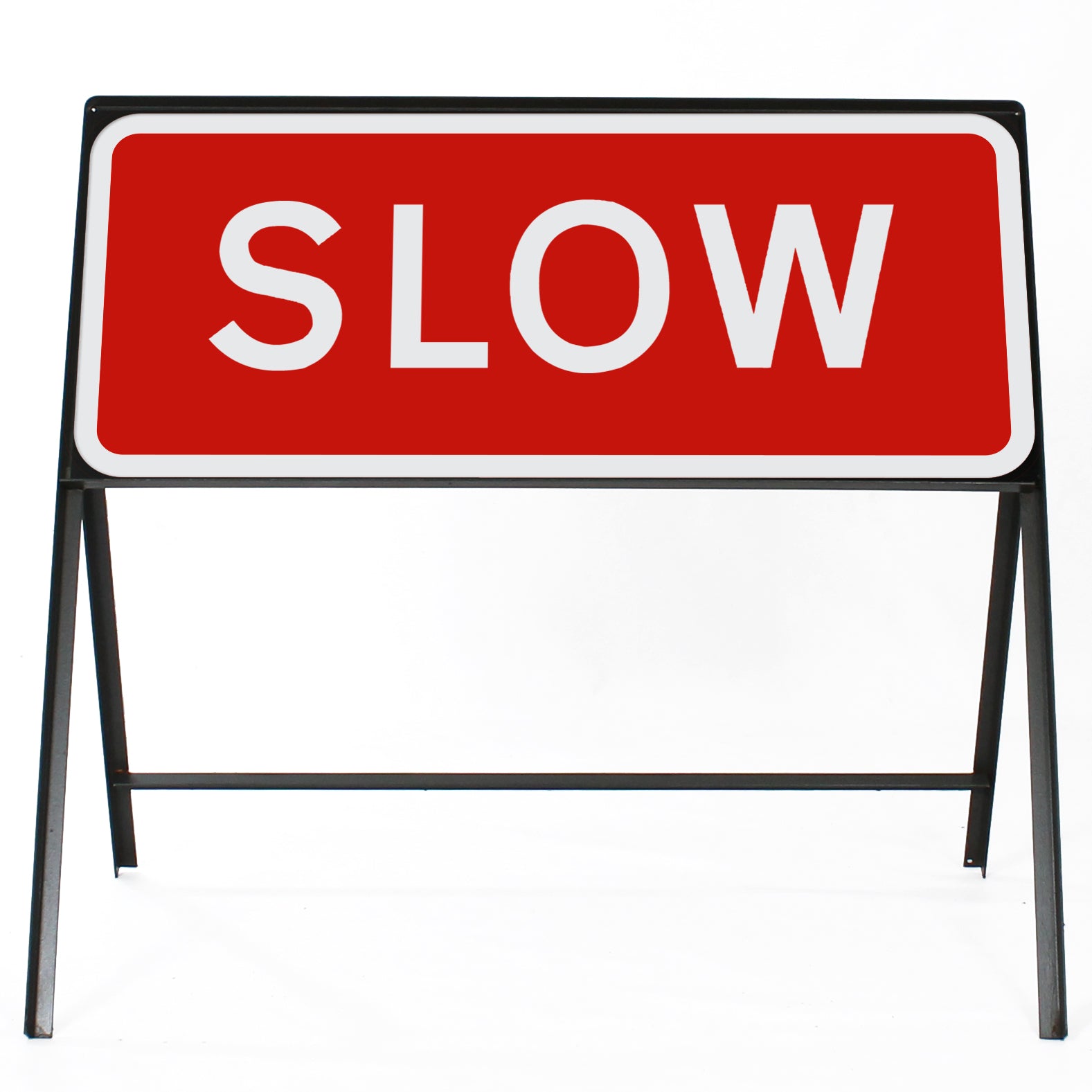 Slow Sign Post Slow Road Sign | Metal Sign Face| 1050x450mm | Start Safety UK