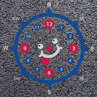 Smiley Face Compass & Clock Playground Marking