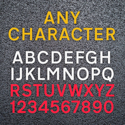 Preformed Thermoplastic Numbers & Letters - Choice Of Colours & Sizes