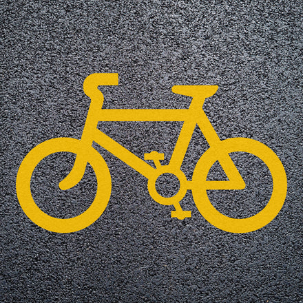 Cycle Symbol Marking Diagram 1057 Thermoplastic (Yellow / 400x235mm)