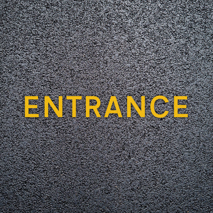 Road Markings - Wording for Car Parks - Pre-packaged (Yellow / 300mm / ENTRANCE)