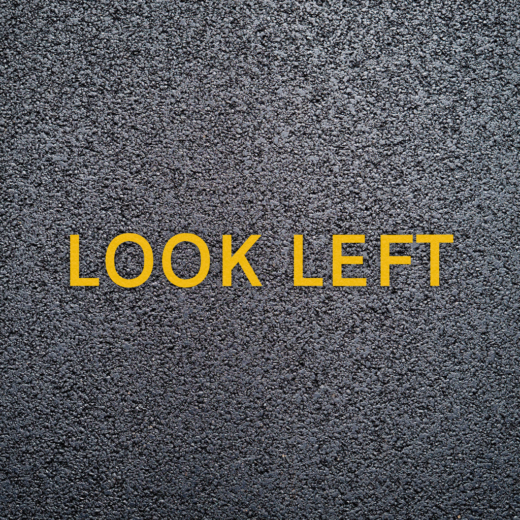 Road Markings - Wording for Car Parks - Pre-packaged (Yellow / 300mm / LOOK LEFT)