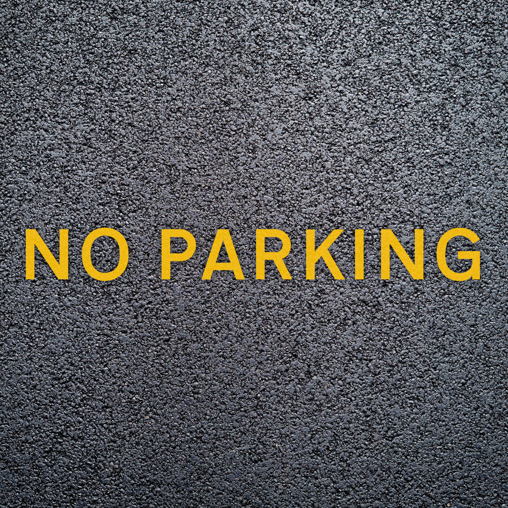 Road Markings - Wording for Car Parks - Pre-packaged (Yellow / 300mm / NO PARKING)