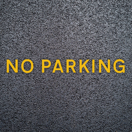 Road Markings - Wording for Car Parks - Pre-packaged (Yellow / 300mm / NO PARKING)