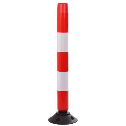 Traffic Line Off-Highway Posts | 460mm, 760mm & 1000mm (Red & White / 1000mm / Base Included)