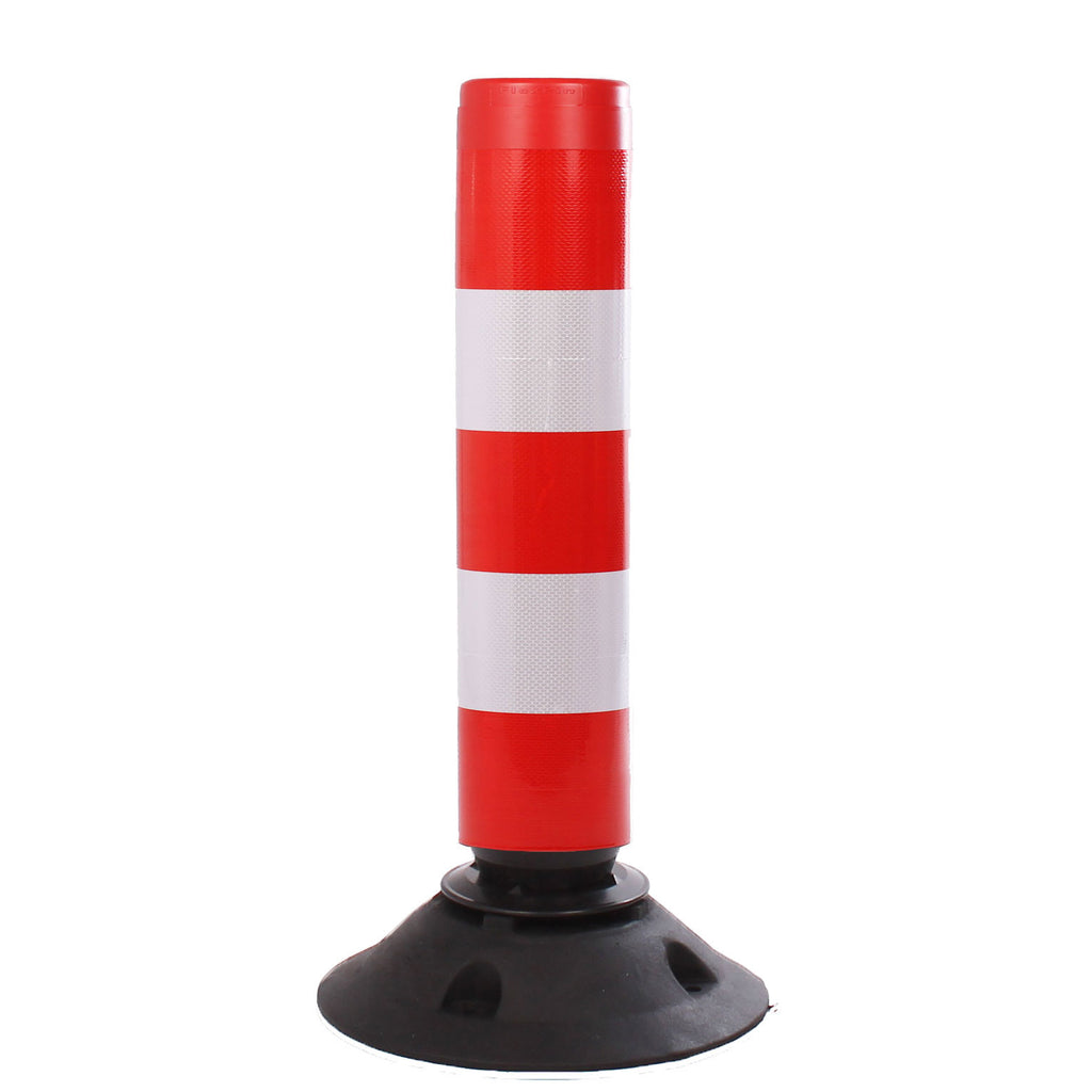 Traffic Line Off-Highway Posts | 460mm, 760mm & 1000mm (Red & White / 460mm / Base Included)