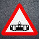 Tramcar Crossing Ahead Preformed Thermoplastic Road Marking