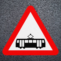 Tramcar Crossing Ahead Preformed Thermoplastic Road Marking