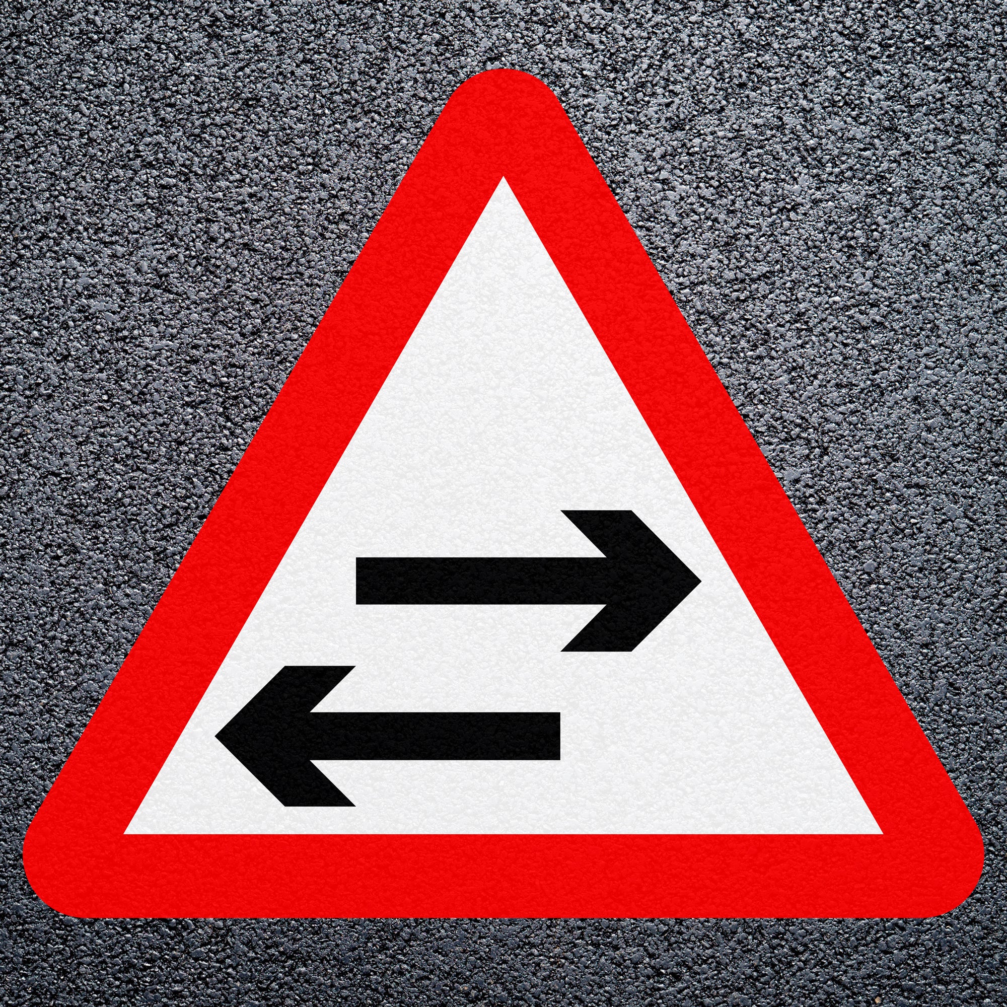 Two Way Traffic Arrow Traffic Sign No Two Way Traffic Ahead Sign Stock