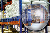Half-sphere Vertical mount mirror in warehouse