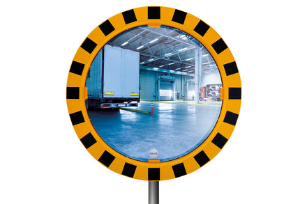 Vialux Yellow and Black Traffic Mirror | Industry Mirror