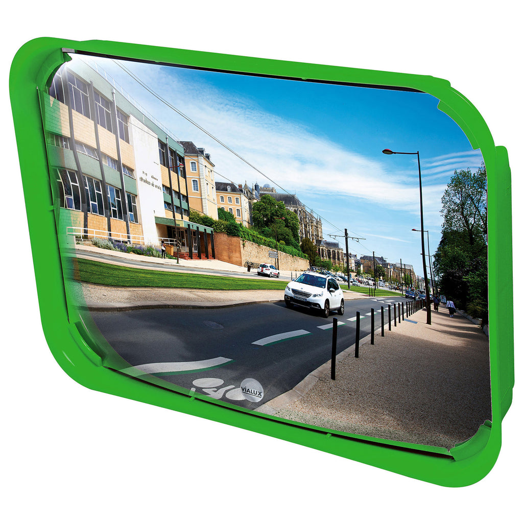 Vialux Multi-Purpose 2 Direction Mirror | Coloured Frame (Green / 400 x 600mm)