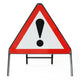 Warning Danger Exclamation Mark - Zintec Metal Sign Dia 562 Face | 750mm