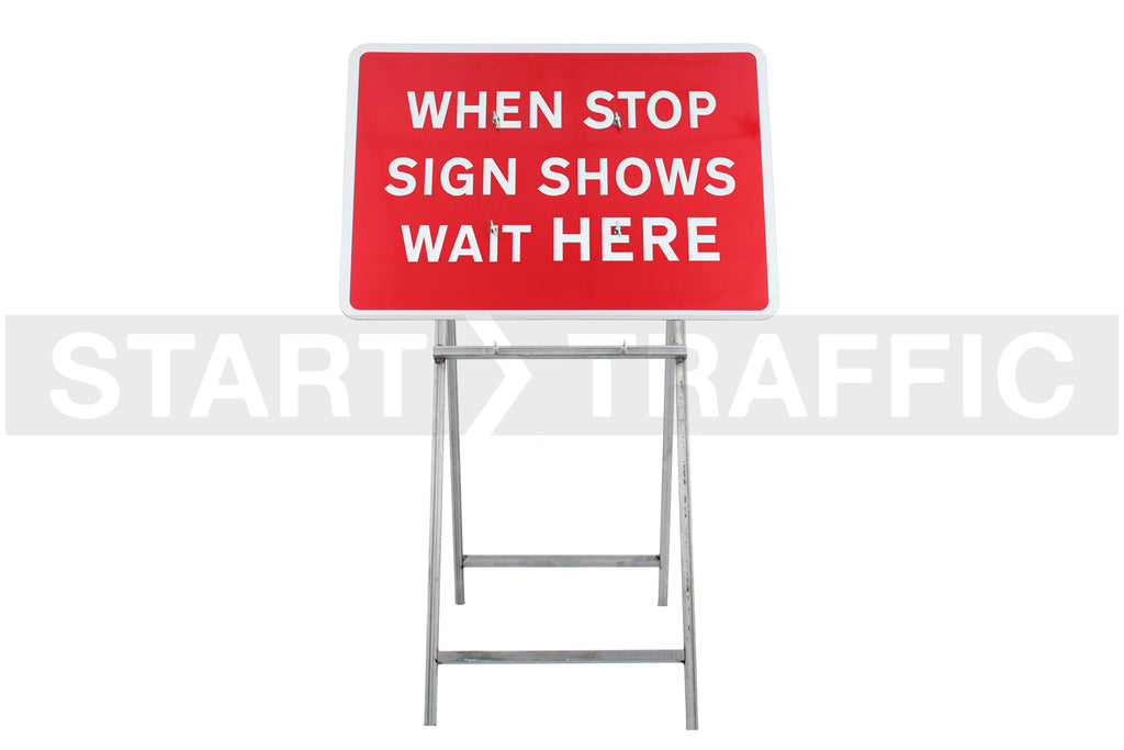 When Stop Sign Shows Wait Here Sign Diagram 7011 | Quick Fit (face only) | 1050x750mm