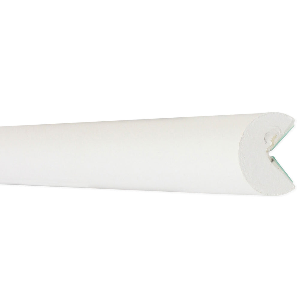 White Foam Edge Protection Strips Self-Adhesive 1 Metre Length (Semi-Circular 40/40)