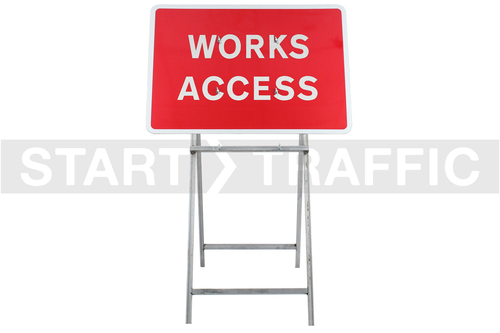 Works Access Sign Diagram 7301 | Quick Fit (face only) | 1050x750mm