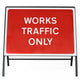 Works Traffic Only Sign - Zintec Metal Sign Dia 7301 Face | 1050x750mm