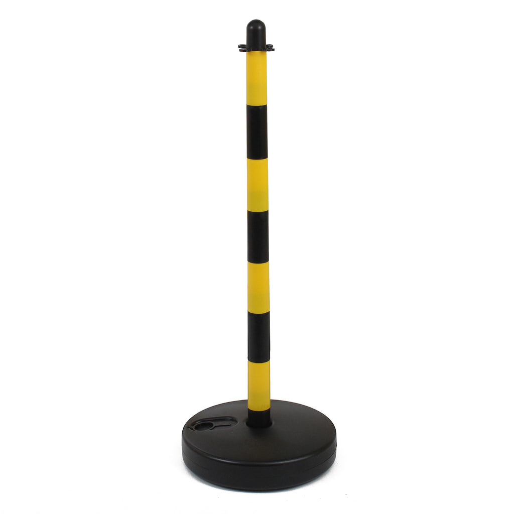 Guarda Post & Base  | Multiple Colours | Chain Barriers (Yellow & Black / Plastic Hollow)