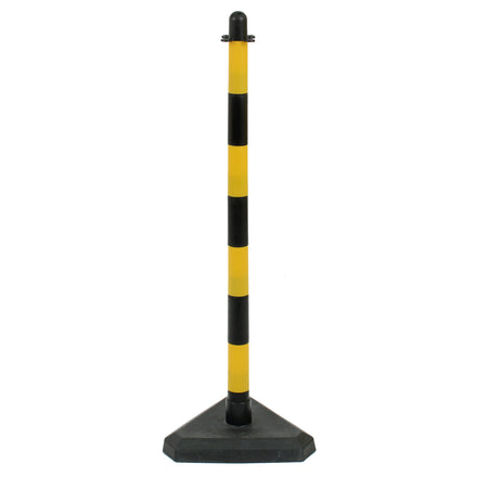 Guarda Post & Base  | Multiple Colours | Chain Barriers (Yellow & Black / Plastic Concrete Filled)