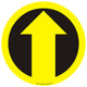 Yellow Direction Arrow Floor Sign - Self Adhesive