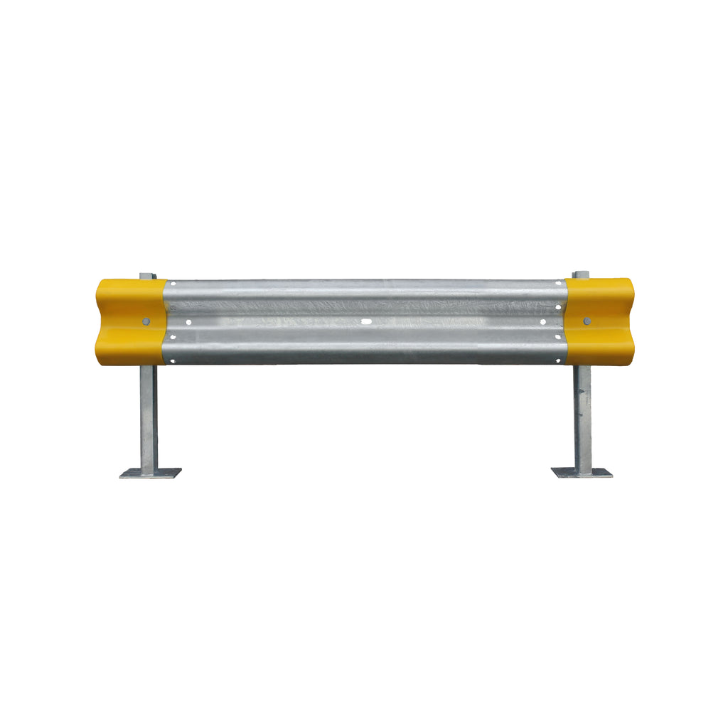 Armco Barrier Kit With Ends, Posts & Fixings (Starter Kit) (Yellow Cap / Bolt Down Z-Secton)