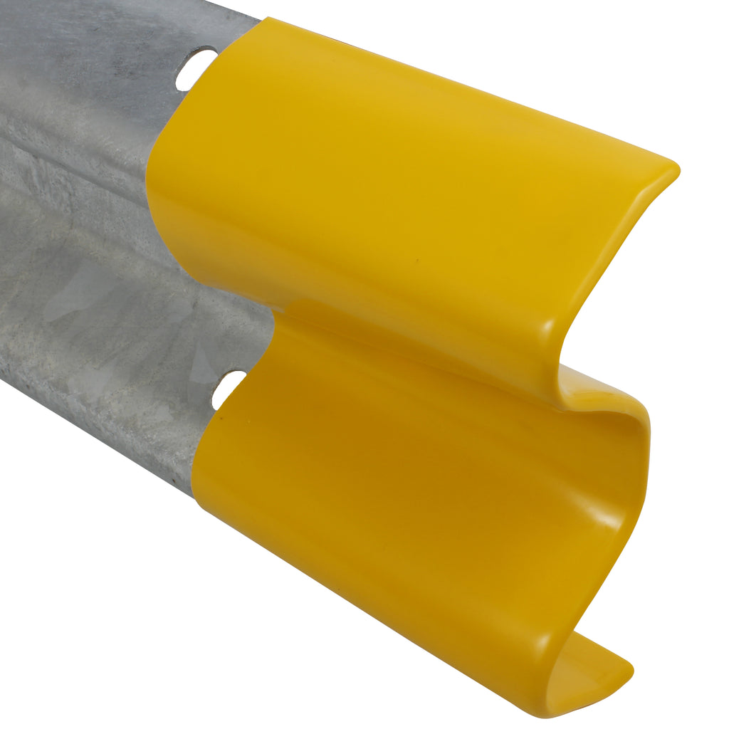 Yellow Soft Plastic Long Armco Barrier End Cap