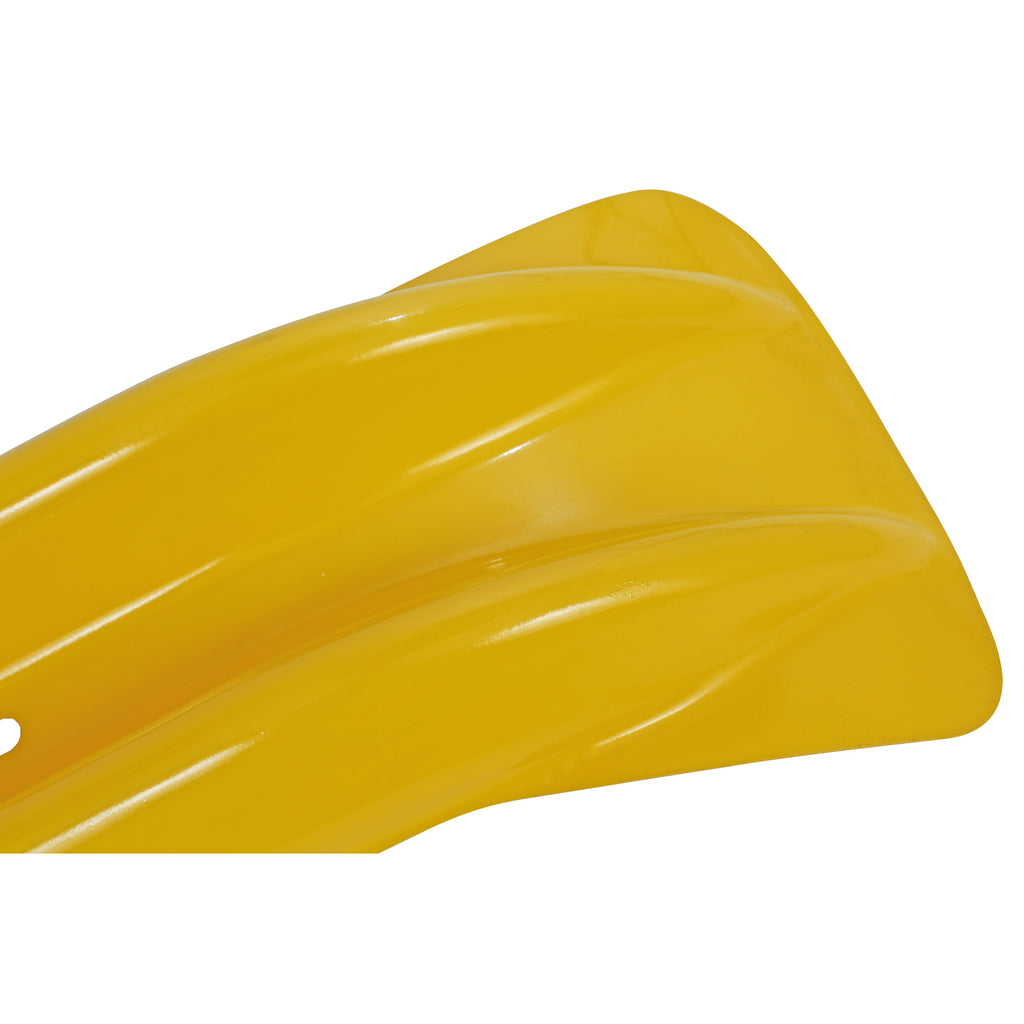 Yellow Fishtail Armco Barrier End Cap Powder Coated Galvanised Steel