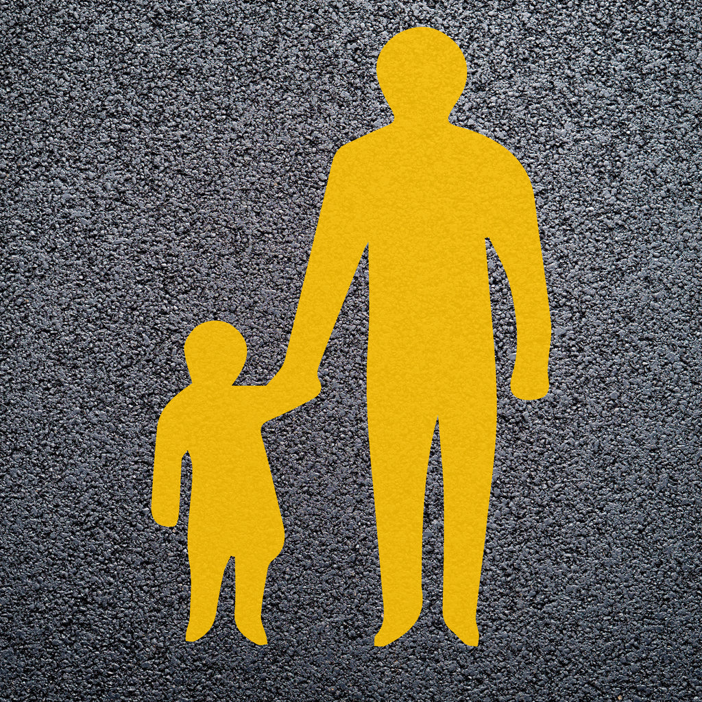 Mother & Child Thermoplastic Road Marking (Yellow / 800mm)