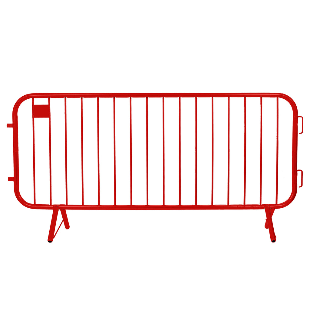 ZND SMARTWELD 2.3m Crowd Control Barrier Fixed Leg Metal (Red)