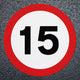 StartMark 15mph Speed Roundels | Thermoplastic - Tricolour
