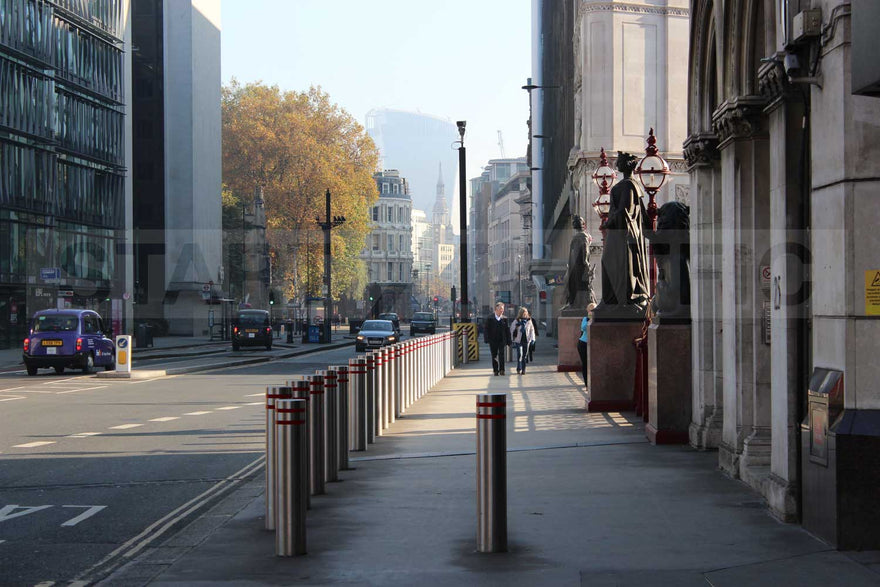 Steel Bollard Installed in city Centre