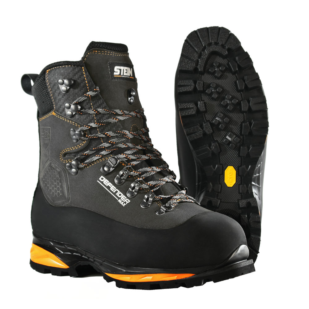 Stein Defender Max V2 SB P HI CI WR AN Chainsaw Boots - Grey