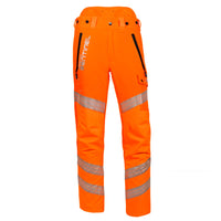 Stein Sentinel Rail Design "C" Hi-vis Orange Chainsaw Trousers - Class 1