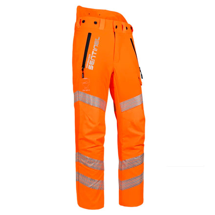 Stein Sentinel Rail Design "C" Hi-vis Orange Chainsaw Trousers - Class 1