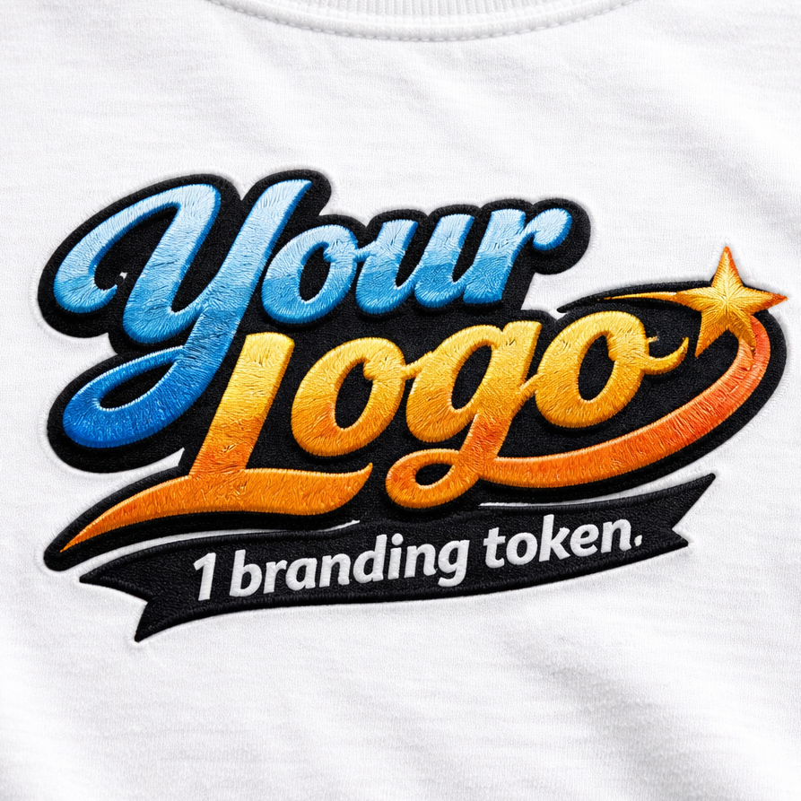 Colour Large Embroidery Branding Token Max Size 270mm x 270mm – Start ...