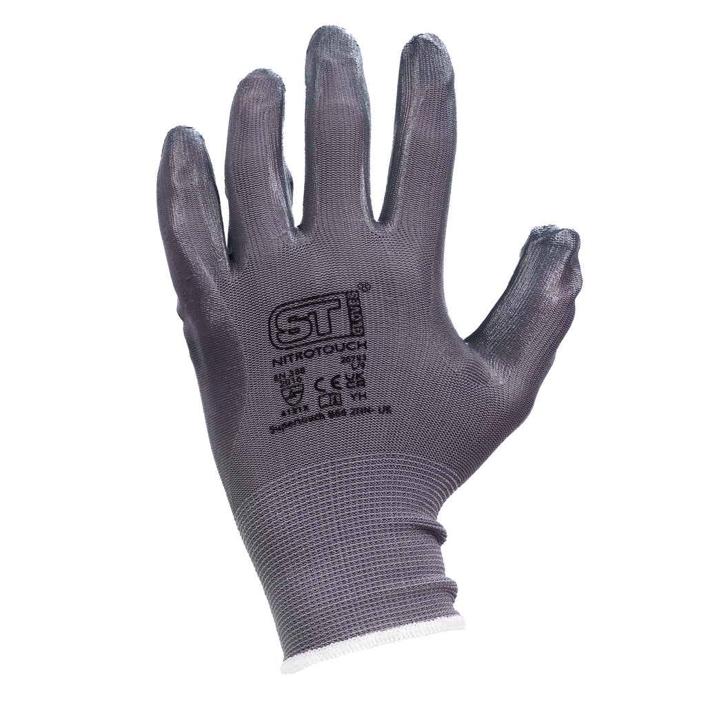 Supertouch Nitrotouch® Grey Nylon/Nitrile Dry Handling Gloves