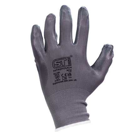 Supertouch Nitrotouch® Grey Nylon/Nitrile Dry Handling Gloves