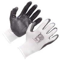 Supertouch Nitrotouch® White/Grey Nylon/Nitrile Dry Handling Gloves