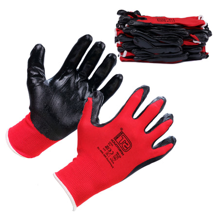 Supertouch Nitrotouch® Red/Black Nylon/Nitrile Dry Handling Gloves