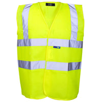 Supertouch Hi-Vis Yellow 2 Band Vest - Class 2