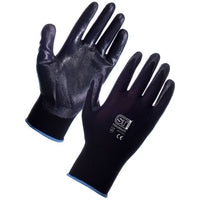 Supertouch Nitrotouch® Black/Black Nylon/Nitrile Dry Handling Gloves